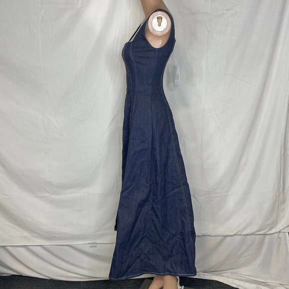Petal + Pup Callum Sleeveless Denim Maxi Dress • Size XS • Blue - Picture 6 of 8